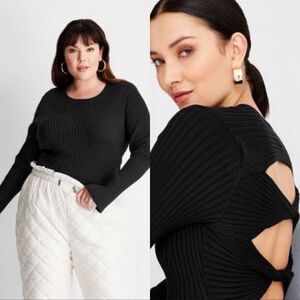 Party Twisted Back Crewneck Pullover Sweater Future Collective Kahlana Barfield